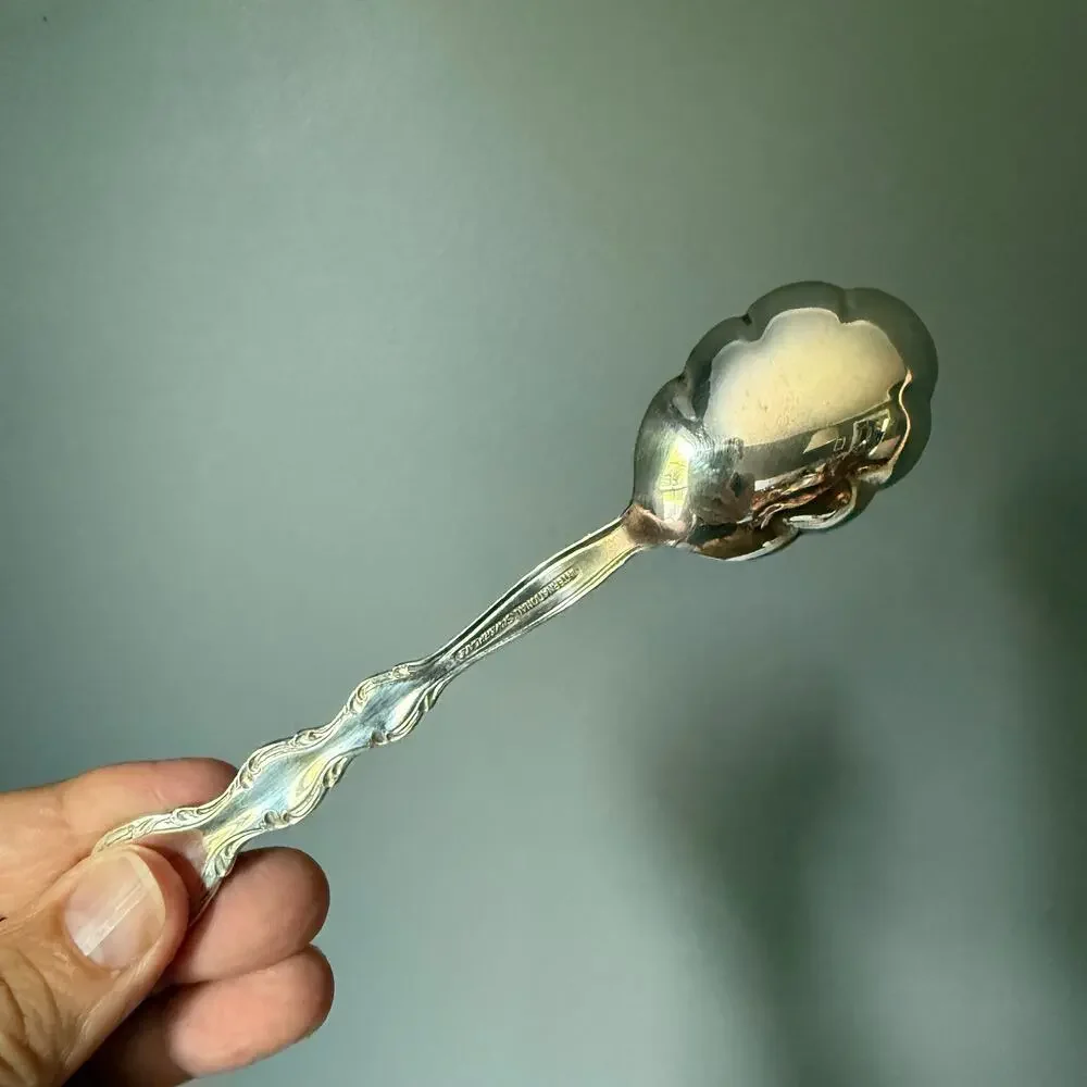 International Silverplate Party Set Orleans Tray Spoon in Original Box